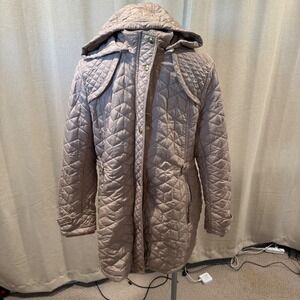 Weatherproof XL Quilted Coat Floral Lined Hooded Jacket‎ Outerwear